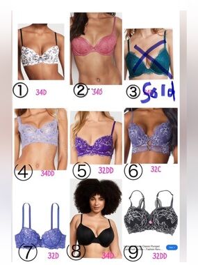 Victoria’s Secret & La Senza bras